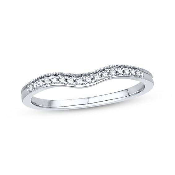 Previously Owned Diamond Wedding Band 1/10 ct tw Round-cut 10K White Gold