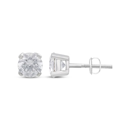 Previously Owned KAY Lab-Grown Diamonds Round-Cut Solitaire Stud Earrings 1-1/4 ct tw 14K White Gold (I/SI2)