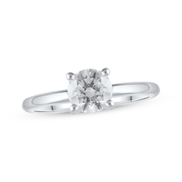 Previously Owned Lab-Grown Diamonds Solitaire Ring 1 ct tw Round-cut 14K White Gold (F/VS2)