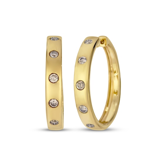 Previously Owned Le Vian Diamond Hoop Earrings 1/2 ct tw 14K Honey Gold