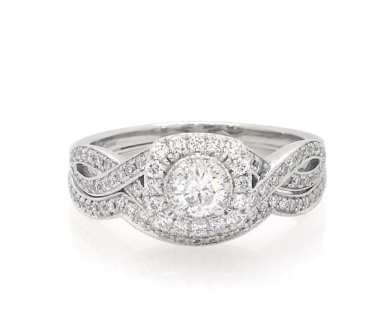 Previously Owned Neil Lane Diamond Bridal Set ct tw 14K White Gold Size