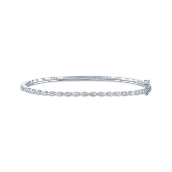 Previously Owned Diamond Duo Bangle Bracelet 1/4 ct tw 10K White Gold