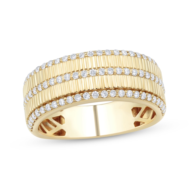 Main Image 1 of Previously Owned Men's Diamond Wedding Band 1/2 ct tw 10K Yellow Gold