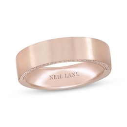 Previously Owned Neil Lane Men's Diamond Wedding Band 1/5 ct tw 14K Rose Gold