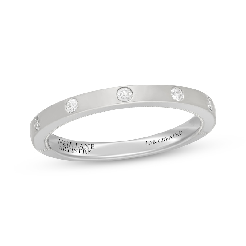 Main Image 1 of Previously Owned Neil Lane Artistry Heritage Lab-Grown Diamond Bezel-Set Anniversary Ring 1/6 ct tw Platinum