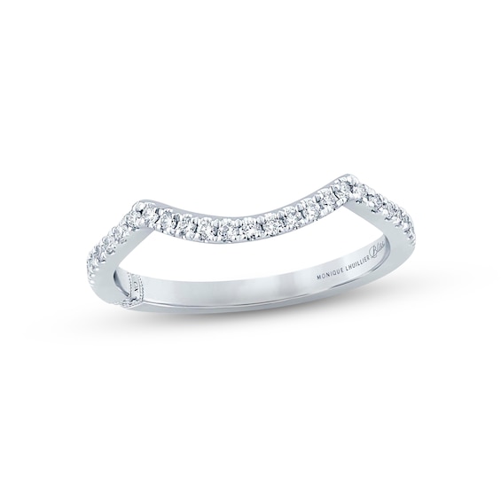 Previously Owned Monique Lhuillier Bliss Diamond Wedding Band 1/5 ct tw Round-cut 18K White Gold