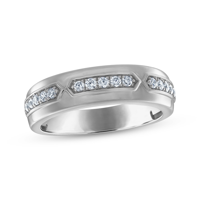 Main Image 1 of Previously Owned Men's Diamond Wedding Ring 1/3 ct tw 14K White Gold