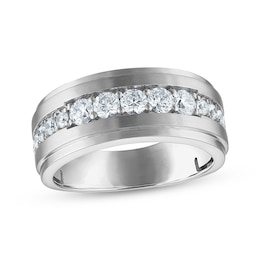 Previously Owned Men's Diamond Wedding Band 1 ct tw 10K White Gold