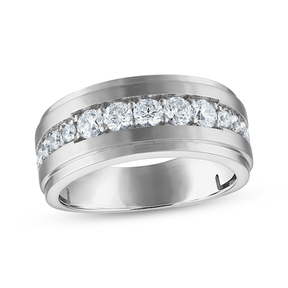 Previously Owned Men's Diamond Wedding Band 1 ct tw 10K White Gold