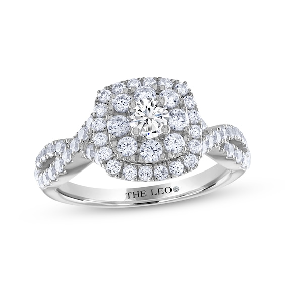 Previously Owned THE LEO Diamond Round-Cut Engagement Ring 1 ct tw 14K White Gold