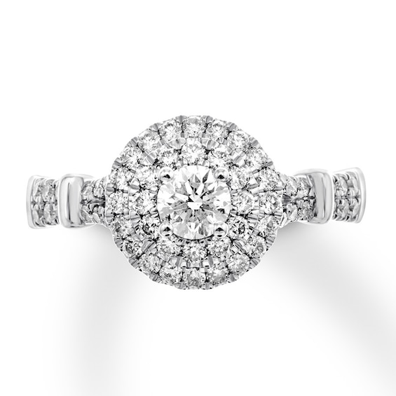 Previously Owned Diamond Engagement Ring 3/4 ct tw Round-cut 14K White Gold