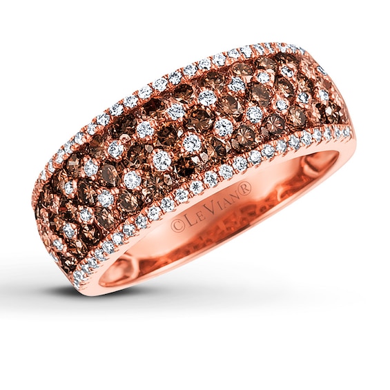 Previously Owned Le Vian Chocolate Diamond Ring 1-1/2 cts tw 14K Strawberry Gold