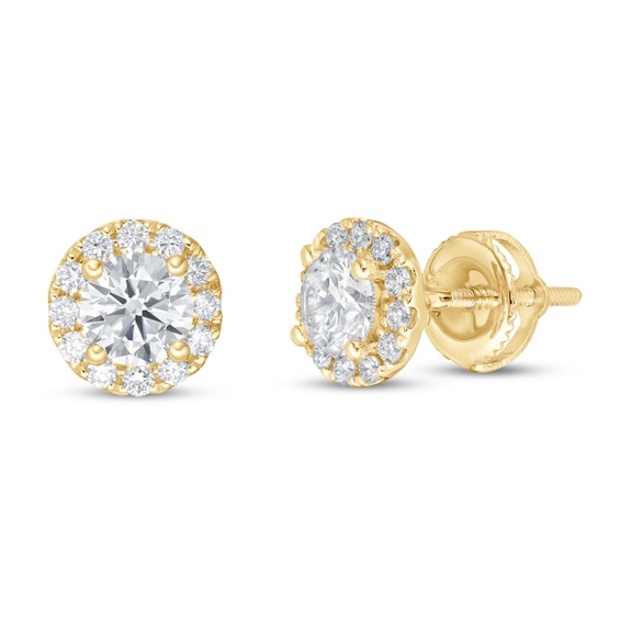 Previously Owned KAY Lab-Grown Diamonds Earrings 1 ct tw 14K Yellow Gold (F/VS2)
