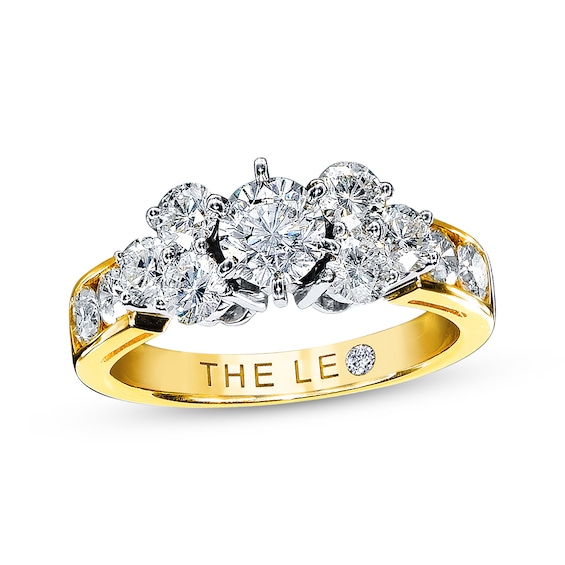 Previously Owned Leo Diamond Ring 1-3/4 ct tw Round-cut 14K Yellow Gold