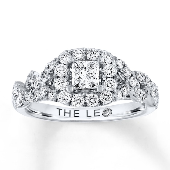Previously Owned THE LEO Diamond Princess-Cut Engagement Ring 1 Carat tw 14K White Gold