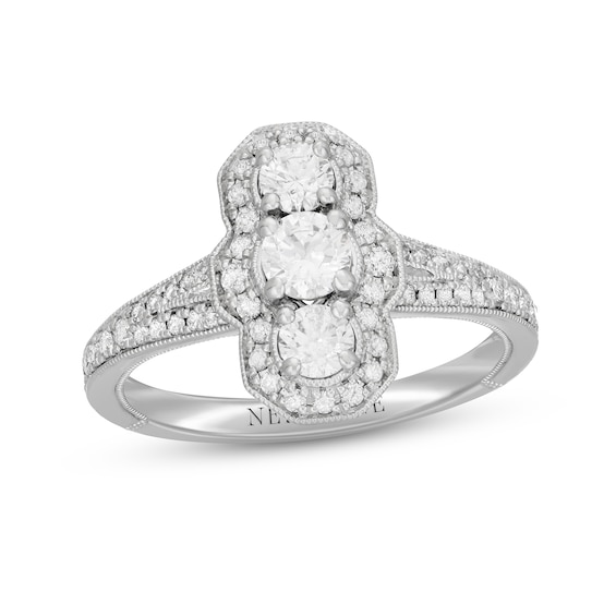 Previously Owned Neil Lane Round-cut Diamond Engagement Ring 7/8 ct tw 14K White Gold