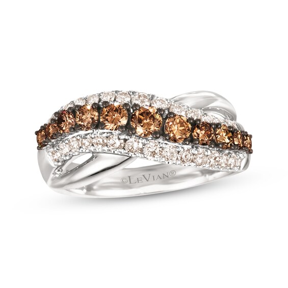 Previously Owned Le Vian Diamond Wave Ring 1 ct tw 14K Vanilla Gold
