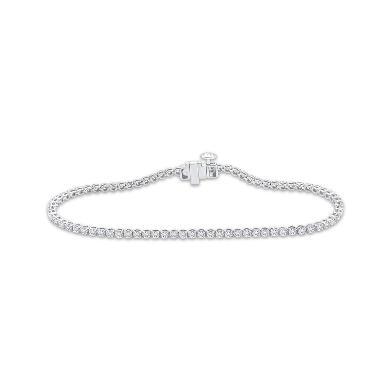 Main Image 1 of Previously Owned KAY Lab-Grown Diamond Tennis Bracelet 2 ct tw 10K White Gold 7"
