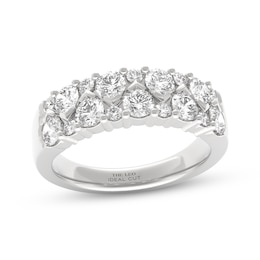 Previously Owned THE LEO Ideal Cut Diamond Anniversary Ring 1-1/2 ct tw 14K White Gold