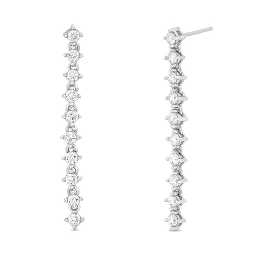 Previously Owned KAY Lab-Grown Diamonds Drop Earrings 1-1/4 ct tw 14K White Gold