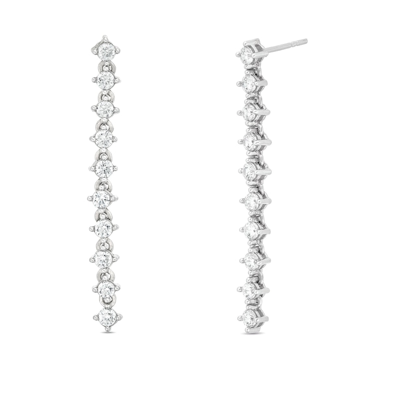 Main Image 1 of Previously Owned KAY Lab-Grown Diamonds Drop Earrings 1-1/4 ct tw 14K White Gold