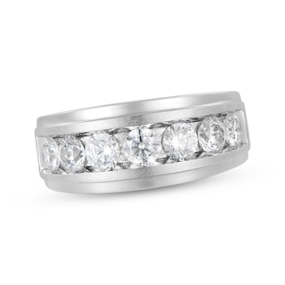 Previously Owned Men's Lab-Grown Diamonds Wedding Ring 2 ct tw 14K White Gold