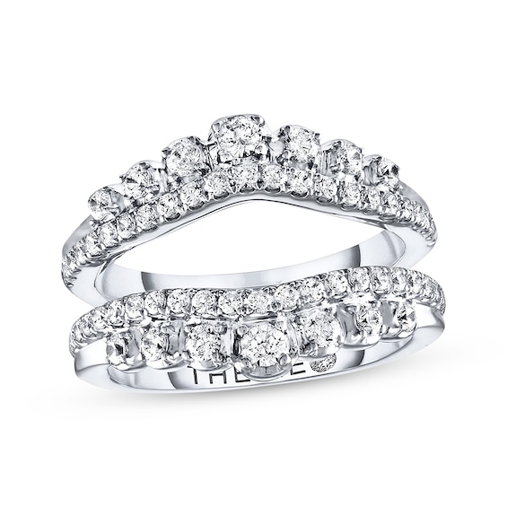 Previously Owned THE LEO Diamond Enhancer Ring 1 ct tw Round-cut 14K White Gold