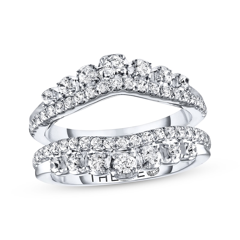 Main Image 1 of Previously Owned THE LEO Diamond Enhancer Ring 1 ct tw Round-cut 14K White Gold