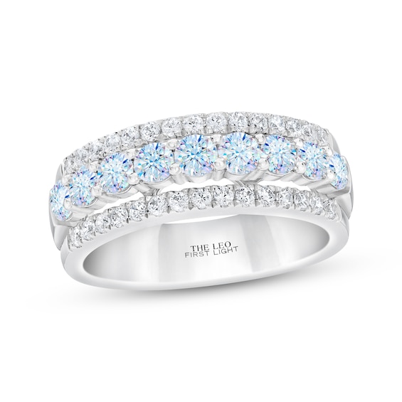 Previously Owned THE LEO First Light Diamond Round-Cut Anniversary Band 1-1/4 ct tw 14K White Gold