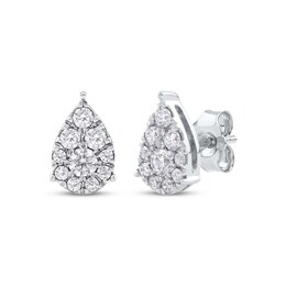 Previously Owned Diamond Teardrop Stud Earrings 1/2 ct tw 10K White Gold