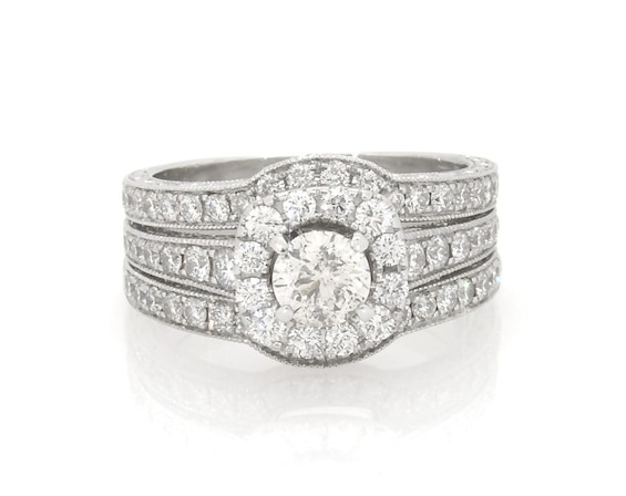 Previously Owned Neil Lane Round-Cut Diamond Bridal Set 1-3/4 ct tw 14K White Gold Size 7