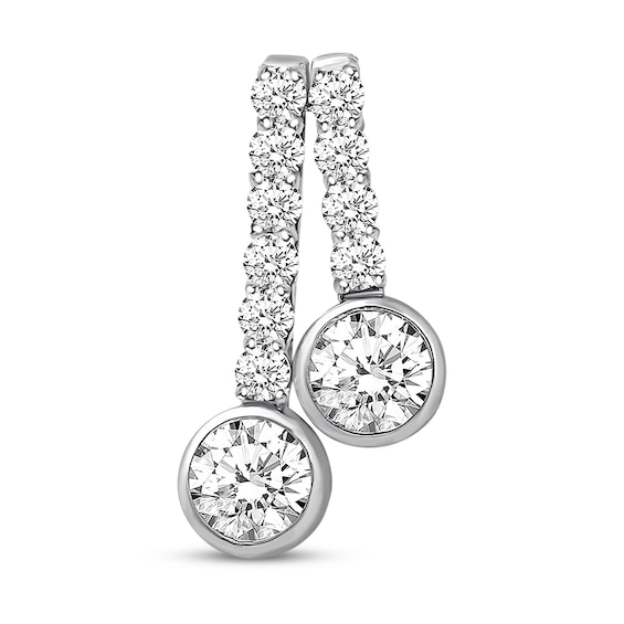 Previously Owned Ever Us Diamond Charm 1 ct tw Round-cut 14K White Gold