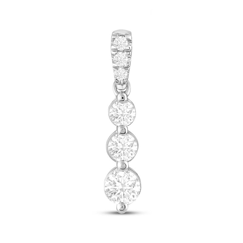 Main Image 1 of Previously Owned KAY Lab-Grown Diamonds Drop Charm 1/3 ct tw 14K White Gold 18”