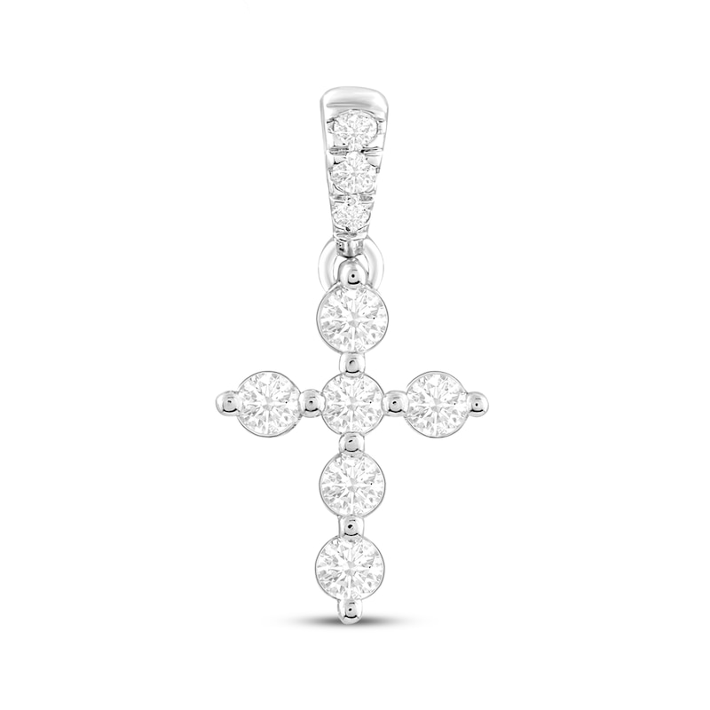 Main Image 1 of Previously Owned KAY Lab-Grown Diamonds Cross Charm 1/3 ct tw 14K White Gold