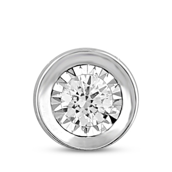 Previously Owned Diamond Charm 1/6 ct tw Round-cut 10K White Gold (I/I3)