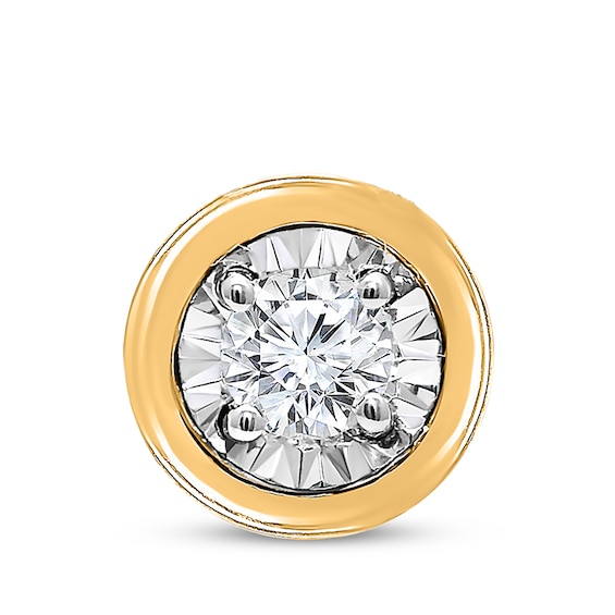 Previously Owned Radiant Reflections Diamond Solitaire Charm 1/10 ct tw 10K Yellow Gold (J/I3)
