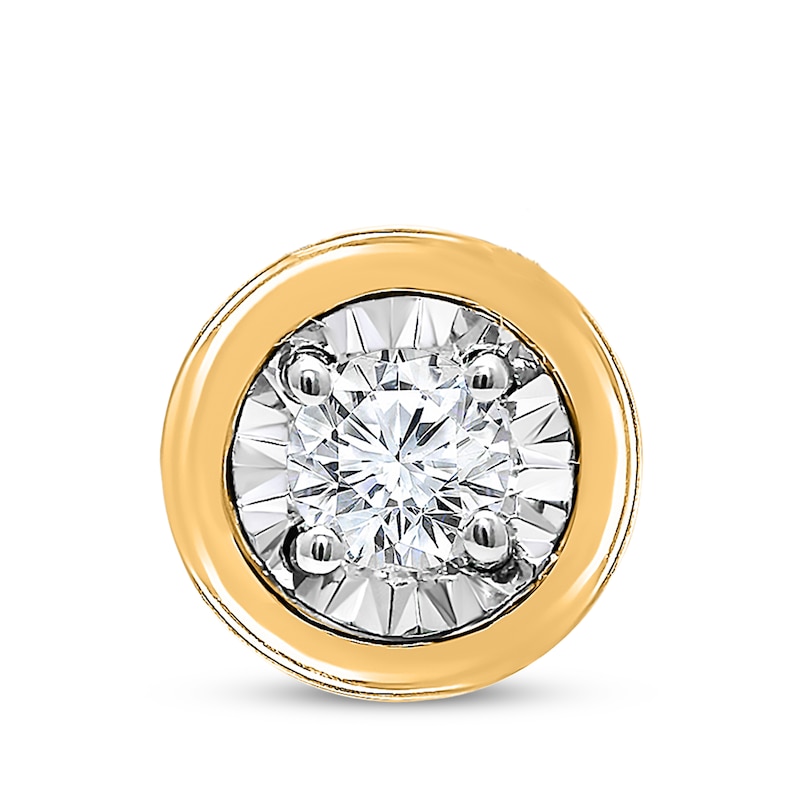 Main Image 1 of Previously Owned Radiant Reflections Diamond Solitaire Charm 1/10 ct tw 10K Yellow Gold (J/I3)