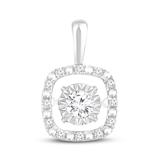 Previously Owned Unstoppable Love Diamond Charm 1/10 ct tw Sterling Silver