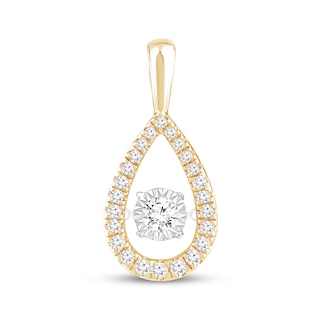 Previously Owned Unstoppable Love Diamond Teardrop Frame Charm 1/2 ct tw 10K Yellow Gold