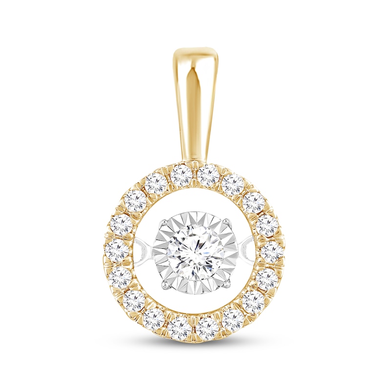 Main Image 1 of Previously Owned Unstoppable Love Round-Cut Diamond Charm 1/3 ct tw 10K Yellow Gold