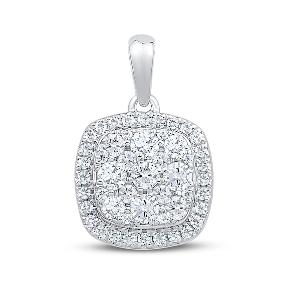Previously Owned Diamond Charm 1/2 ct tw Round-Cut 10K White Gold