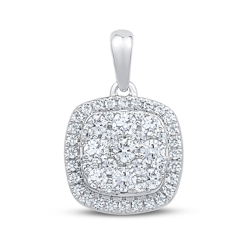 Main Image 1 of Previously Owned Diamond Charm 1/2 ct tw Round-Cut 10K White Gold