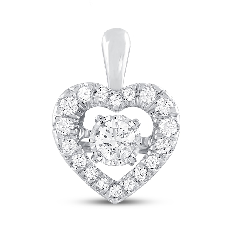 Main Image 1 of Previously Owned Unstoppable Love Diamond Heart Charm 1/3 ct tw 10K White Gold