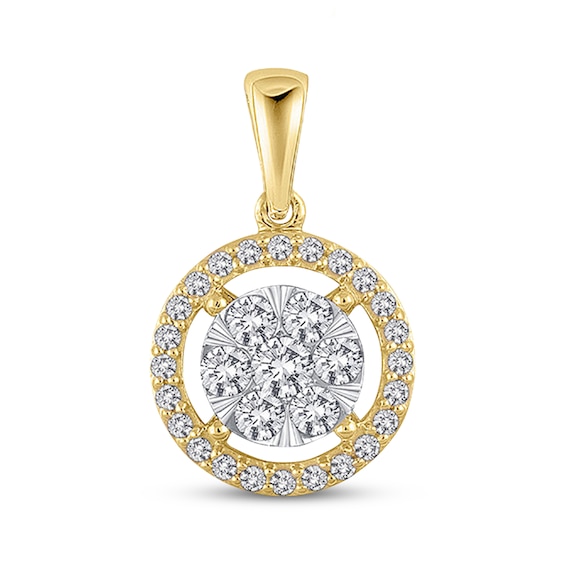 Previously Owned Diamond Charm 1/2 ct tw Round-cut 10K Two-Tone Gold