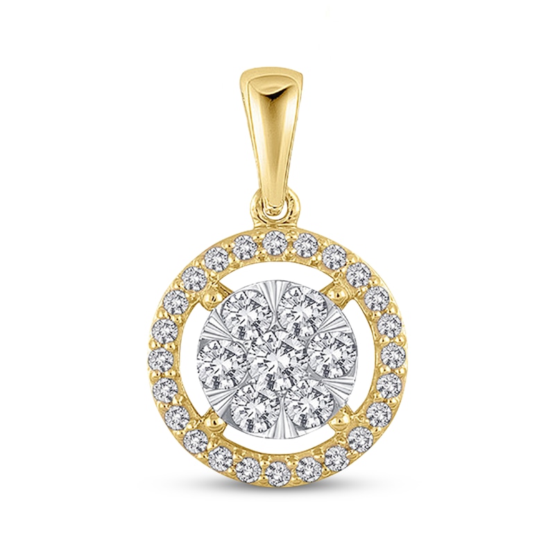 Main Image 1 of Previously Owned Diamond Charm 1/2 ct tw Round-cut 10K Two-Tone Gold
