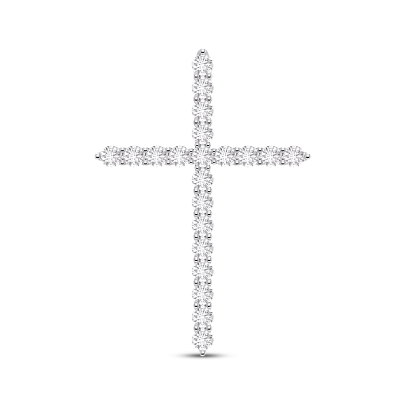Main Image 1 of Previously Owned KAY Lab-Grown Diamonds Cross Charm 1/2 ct tw 14K White Gold