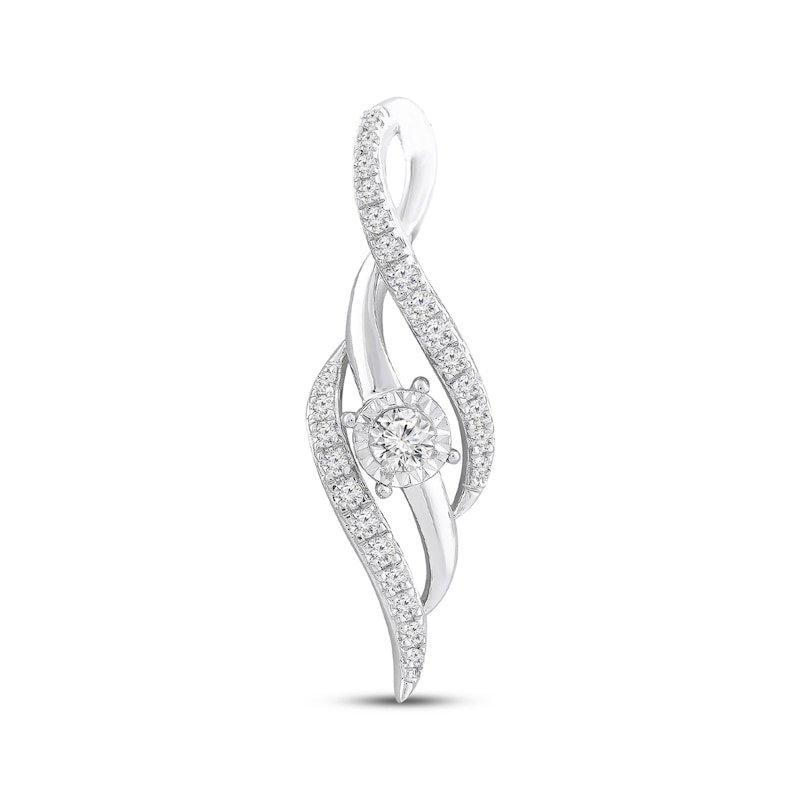 Main Image 1 of Previously Owned Diamond Charm 1/3 ct tw 10K White Gold