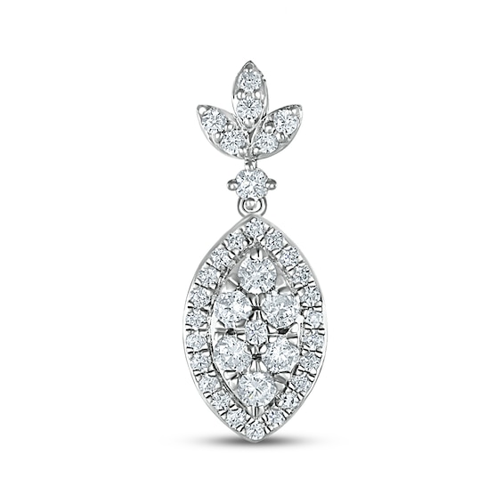 Previously Owned Diamond Charm 1/2 ct tw Round-cut 10K White Gold