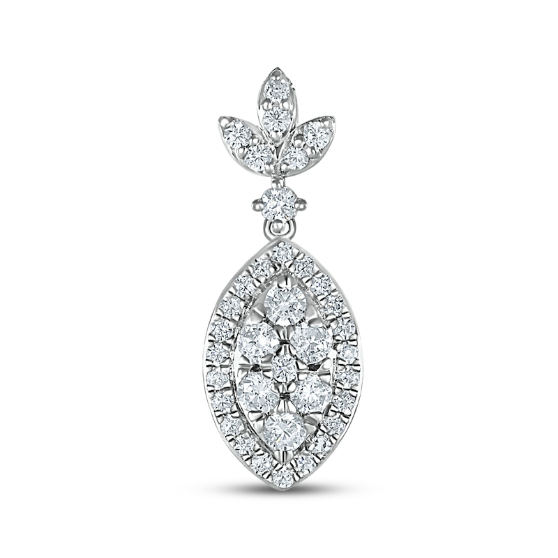 Main Image 1 of Previously Owned Diamond Charm 1/2 ct tw Round-cut 10K White Gold