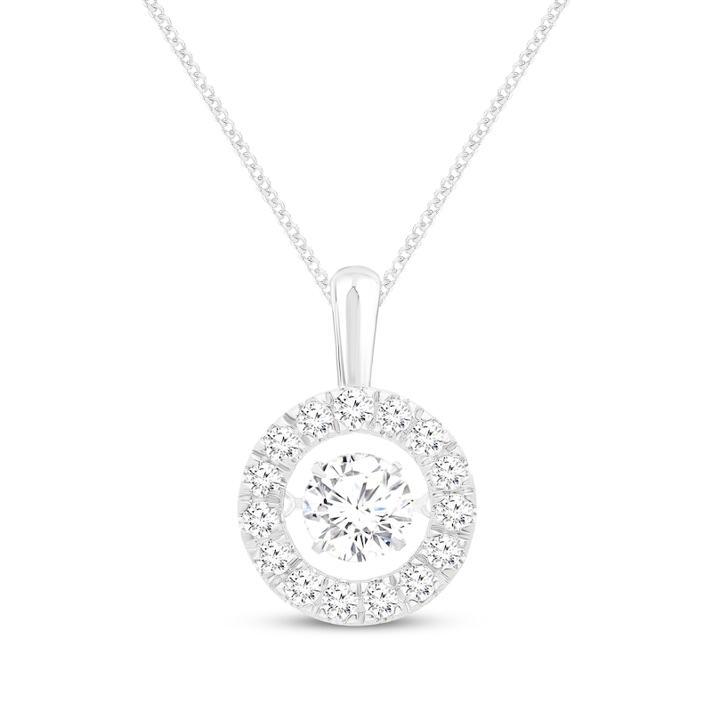 Main Image 1 of Previously Owned Unstoppable Love Lab-Grown Diamond Necklace 1-1/2 ct tw 10K White Gold 19"